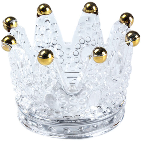 Porte-cierge en verre avec base alourdie 12,5 cm, 7,5 cm diamètre, clair pour 1 cierge décoratif, maison décoration, cadeaux beauté (1/5)