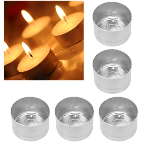 Moules pour bougies, Base pour bougies DIY, Supports aluminium résistants à la chaleur, 50 pièces pour créations artisanales (1/5)
