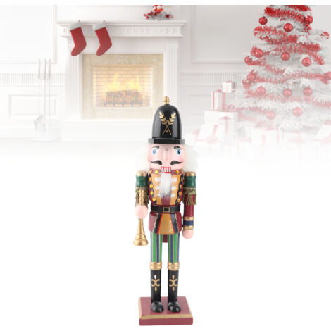 Figurine de Soldat de Noël - Nutcracker Ornemental Bois 30 cm - Décor de Sapin et Cadeau Festif (1/5)