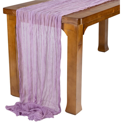 Nappe de Table Polyester Festonné pour Décoration Événements 157,5 x 35,4 inches (280g) (1/5)