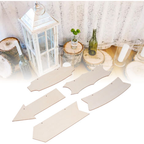 Décor mural DIY: Flèches bois suspendues (10 pièces, 28x11cm, poplar) pour création artisanale, décoration événement et cadeau (1/5)