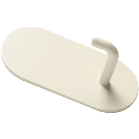 Accroche mural adhésif fer décoratif pour salon cuisine crème blanche [Adhesive Iron Hook]