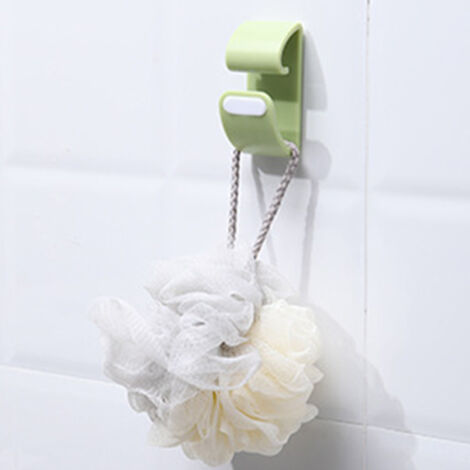 Crochet adhésif de lavabo multifonction pour toilettes - HIPS 88 x 40mm, sans perforation, haute capacité support (1/5)