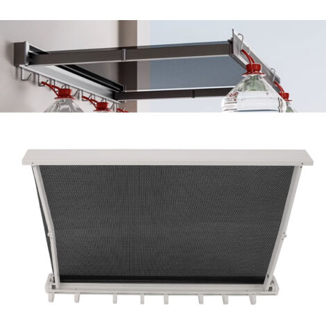 Étagère murale de Séchoir à linge avec Mesh surface en aluminium 60cm Retractable Collapsible Drying rack Blanc (1/5)