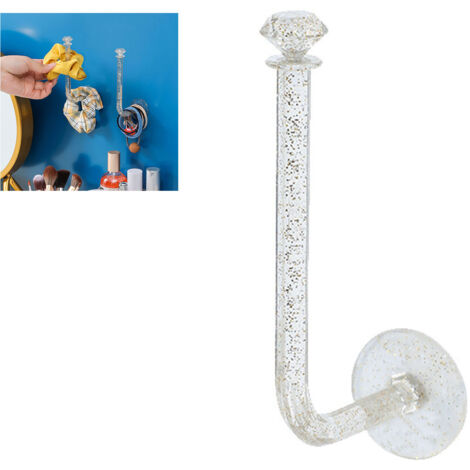 Crochet Adhésif Transparent sans Percage - Accroche Mur Décoratif Résistant à l'eau pour Cuisine/Salle de Bain (1/5)