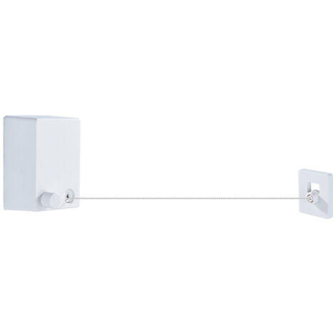 Séchoir à linge retractable en acier inoxydable de 4.2m pour balcon et intérieur - Kit de fixation murale avec corde résistante et système de sécurité (1/5)
