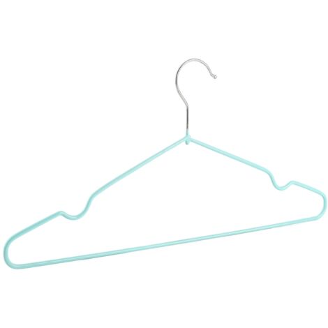 Cintre Antidérapant en Acier Inoxydable et Plastique Vert, Cintre pour Adultes Économisant de l'Espace pour Maison, Cintre pour Chemises et Vestes (1/5)