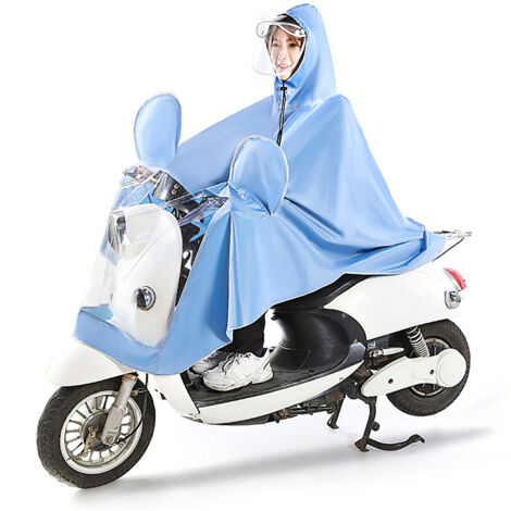 [Poncho imperméable] + [Vélo électrique] + [Adults 5xl] + [Oxford PVC] Imperméable pour vélo électrique, poncho de pluie pour cyclisme adulte grand format, capote anti-averse Oxford PVC 900g portable  (1/5)