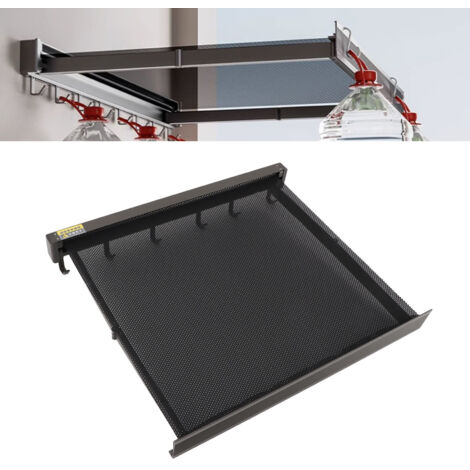Séchoir mural extensible avec plateforme en mesh aluminium pour patio et salle de bain - Gris (1/5)