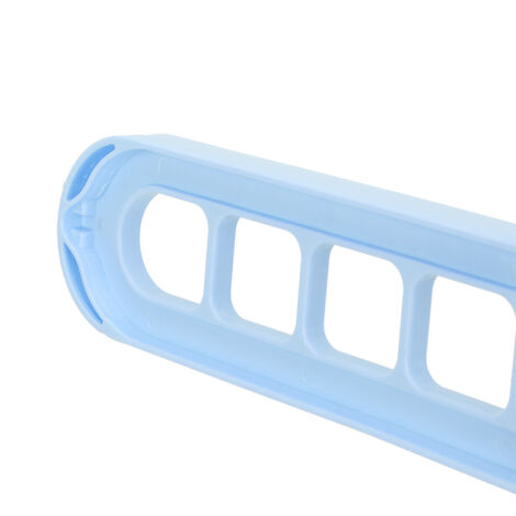 Cintre portatif multifonction Nordic 9 trous - Support organisateur gain de place pour chemises et pantalons - PP bleu - 33.5x6cm - Hanger rotatif 360° (1/5)