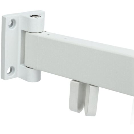 Porte-Vêtements Murale Extensible avec Anneau Rotatif Espace-Saving 30cm Blanc Un (1/5)