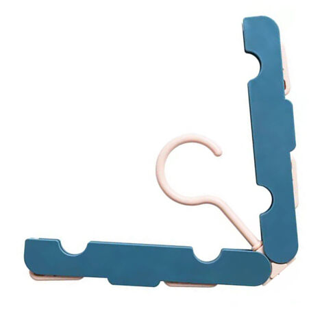 Porte-Vêtements Plastique Multifonctionnel Anti-Slip avec Clips Folding Dark Blue pour Voyage Maison (1/5)