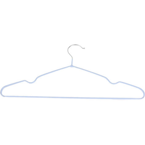 Cintres pour Adultes Metal Dipped avec Fixation Anti-Glisse pour Vestes Pantalons 10-Pack Multifonctionnel (1/5)