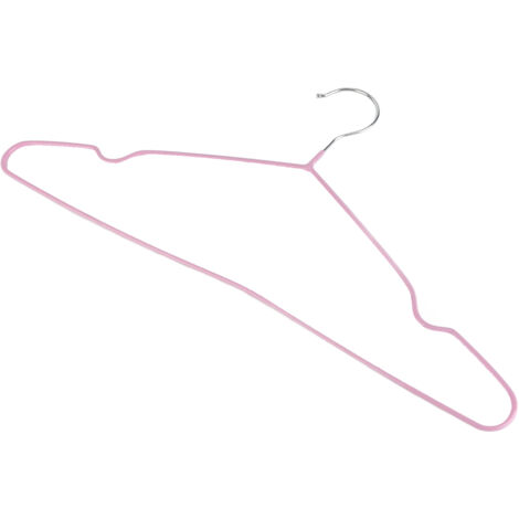 Cintre solide avec revêtement plastique anti-glisse, pour vestes et pantalons, taille XL (40x20cm), couleur violet - 1 unité (1/4)