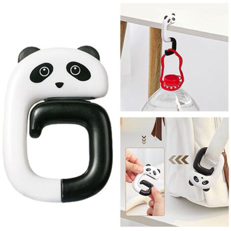 [Crochet de Sac à Suspension pour Bureau] Modèle Panda - Design Compact, Montage Pratique et Forte Capacité de Charge (1 Unité, ABS) (1/5)