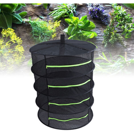 [Étendoir à plantes] Séchoir suspendu multi-niveaux avec fermeture zip pour tentes de culture, fruits, légumes (1/5)