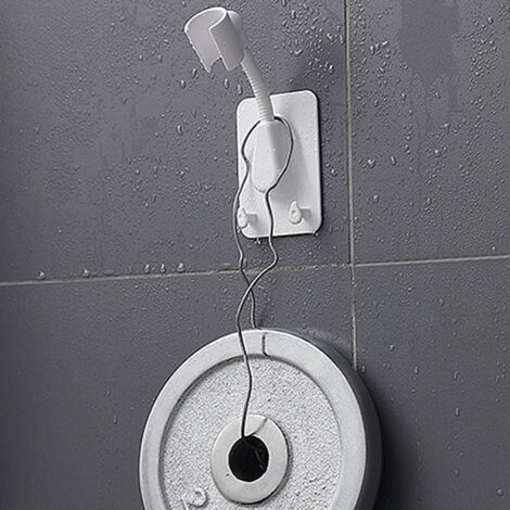 Support pour Pommeau de Douche sans Percage Forte Adhesion Resistant A l'eau Angle Adjustable Porte-Linge Multifunction ABS Pour Salle de Bain (1/5)