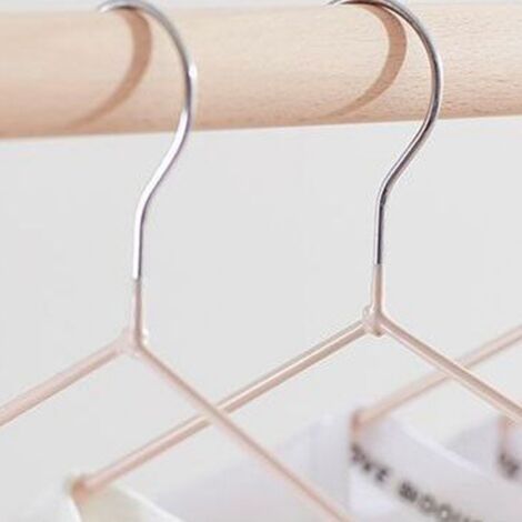 Porte-vêtements robuste [10 pièces] Hangers en acier inoxydable 40 cm pour garde-robe dormitoryPink (1/5)