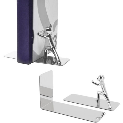 Serre-Livres Métalliques Design Kung Fu Homme Durables Antirouille, Zinc Alloy, 19.5x11x7cm (1 Kit) (1/5)