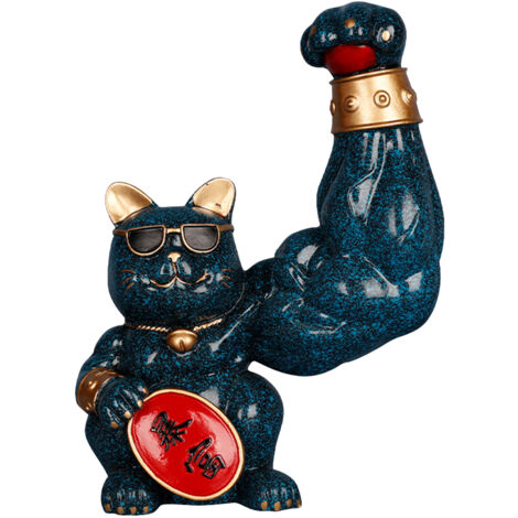 Maneki Neko Figurine Resin Statue - Size 19/26 cm Variants Gold/Green/White/Blue - Home Shop Car Decor Lucky Cat Gift Package 1 Statue (1/5)