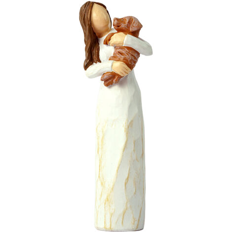 Ornament Sculpture Angel Hand-Painted Resin Figurine Gift for Occasions White Multiple Sizes and Weights (1/5)