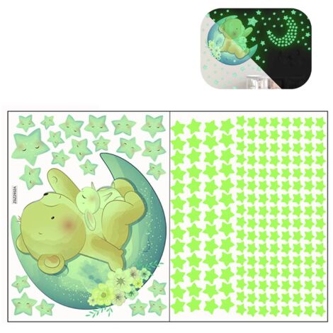 Décors Phosphorescent Adhésifs Sticker Mur 30x19cm 28x28cm PVC Papier pour Mur et Plafond Créer Toit Étoilé Effet Galaxie Lumière Longue Dure Enfants DIY (1/5)