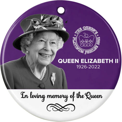 Ornament Acrylique Suspension Elizabeth II 7.9cm - Décor Maison Cadeau Souvenir Personnalisable (1/5)