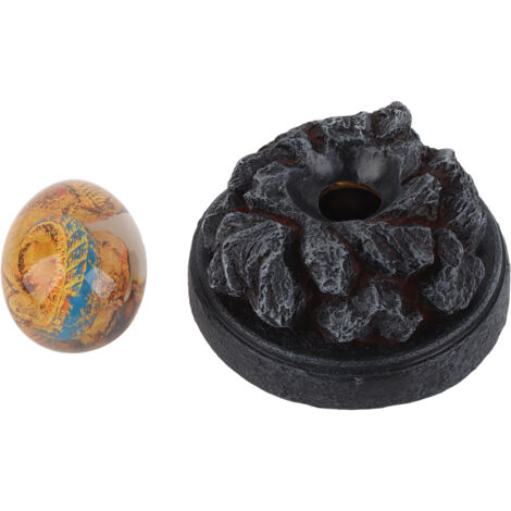 Œuf de dragon lavique en résine cristalline transparente avec socle pour décoration interne - Dragon Egg Ornament (1/5)