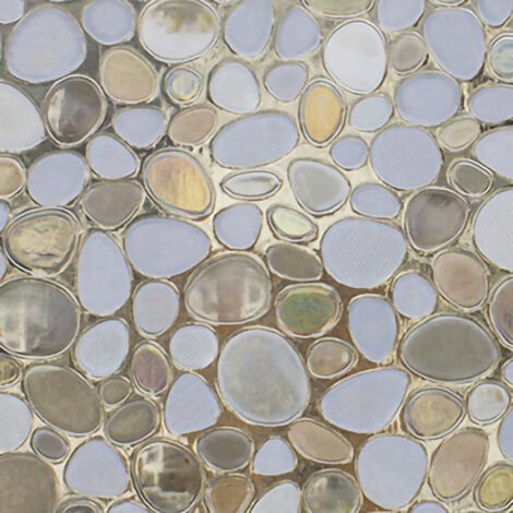 Film Electrostatique sans Adhésif Vitrage Dépolissant Anti-Soleil 3D Rochers 100x45cm PVC Ecologique (1/5)