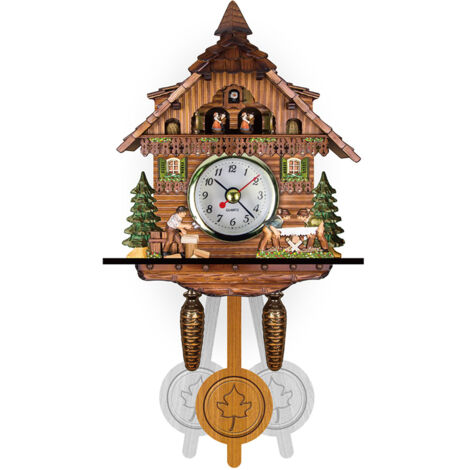 Horloge Murale Maison - Pendule Décorative Grande avec Cadran Doré - 1 Pièce (1/5)