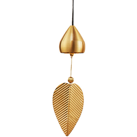 Carillon décoratif en métal doré - 35cm, 1 pièce - Carillon de jardin décoratif avec musique relaxante pour balcon, cour et cadeaux élégants (1/5)