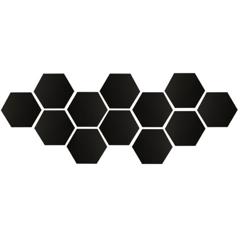 [Stickers adhésifs miroirs hexagonaux] Glassia [HX40-12] Acier inoxydable brossé (1/5)