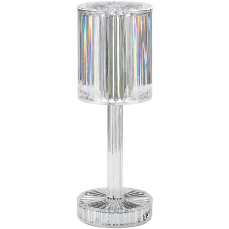 Lampe de Table Crystal 16 Colors LED Lumière d'Ambiance avec Remote IP54 Acrylique 25cm (1/5)