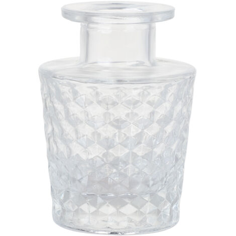 Vase Diffuseur Aromathérapie Blanc Verre 9x7x5cm Inclus 240g 1 Pièce Design Élégant Simple Vintage