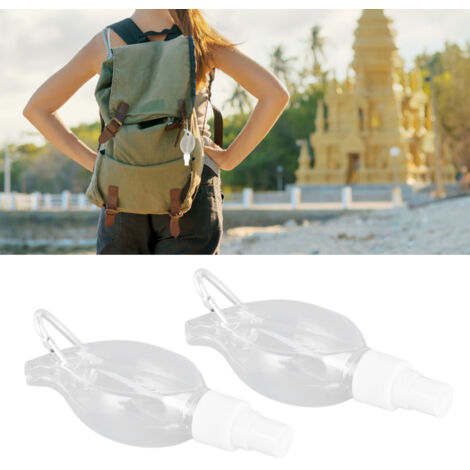 Flacon De Voyage Clé [Keychain Travel Bottle] - Flacon Voyage Keychain [Portable Keychain Bottle] 50ml PET Clair Refillable Leakproof (Pack de 2) (1/5)