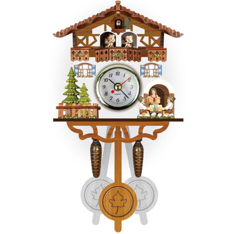 Horloge murale décorative maison avec cadran doré, fonction automatique et accès facile à la batterie, un exemplaire. (1/5)