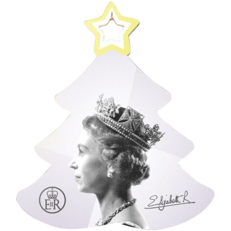 Pendentif en acrylique : Portrait de la Reine Elizabeth II pour décorations intérieures et cadeaux souvenirs - Acrylique durable, double face, 7.9x7.9cm, couleur multicolore (1/5)