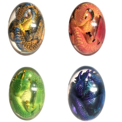 Œuf Dinosaure Lumineux en Résine - Décor Dragon pour la Maison et le Jardin avec Option Base Lava Lumineuse (1/5)