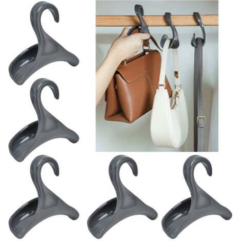 Accroir Porte-Bagages pour Satchel Sac Vestes Belt - Porte-Bagages Porte en PP 11cm - Lot de 5 Gris (1/5)