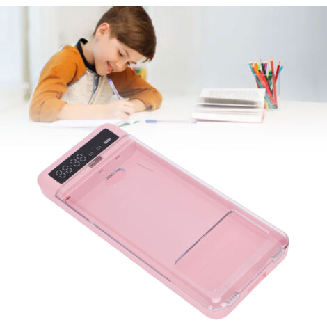 Boîte à Verrouillage Portative Boîte à Verrouillage Timer 300mAh ABS Transparent Rose pour Discipline et Concentration - Boîte à Verrouillage Timer 300mAh ABS Transparent Rose (1/5)