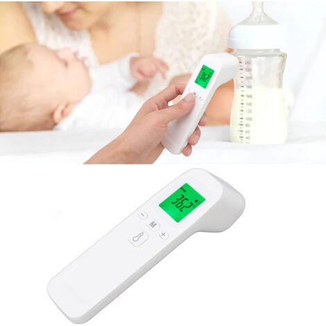 Thermometer [Infrared forehead thermometer] Digital touchless infrared thermometer, White ABS material, portable size (1/5)