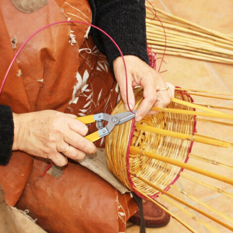 Kit d'outils professionnels pour réparation de rotin - 2 outils en acier inoxydable - Ciseaux et pique pour paniers et meubles tressés