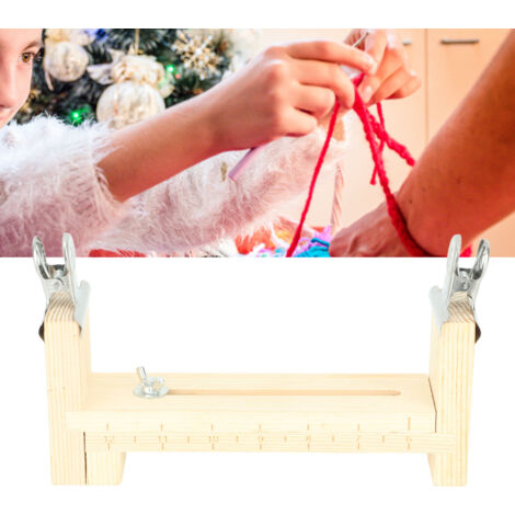 [Appareil Bracelet Main] [Support Cordage Artisanat Bois] avec 2 clips métal ajustables pour torsade, tissage, macramé [Vise-outil tissage main corde réglable métal clips] (1/5)