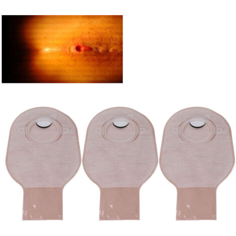 Sac à colostomie non tissé modèle Anorectal - Kit de 10 pièces avec ouverture et trois accessoires - 27x7cm / 10.6x2.8in (1/5)