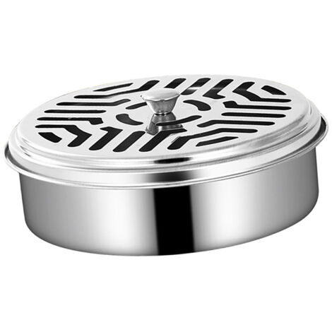 Porte-Bougie Tourbillon Inox Antidérapant Résistant au Feu avec Couvercle pour Maison Bureau (1/5)
