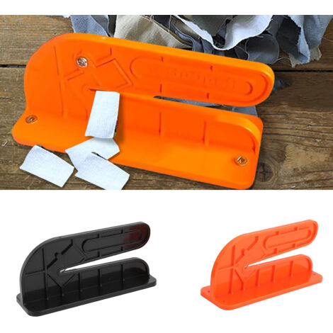 Coupeur de textiles mural 2PCS avec attaches - Noir et Orange - Facilement coupe tissus, nattes, T-shirts - Matériau plastique durable (1/5)
