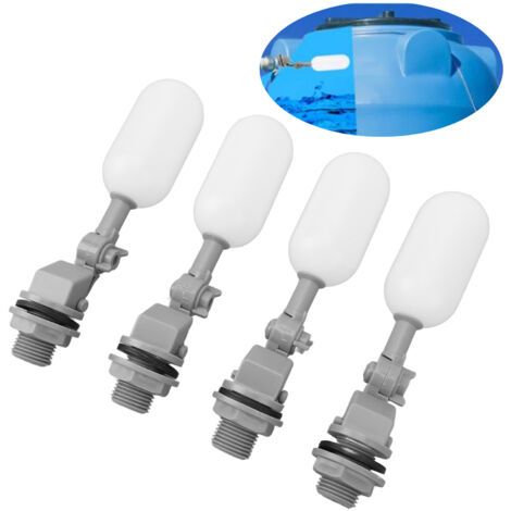 Robinet Flottant DN15 ABS PE pour Réservoir/Humidificateur - 4 Pack avec Bras Régulable (1/5)