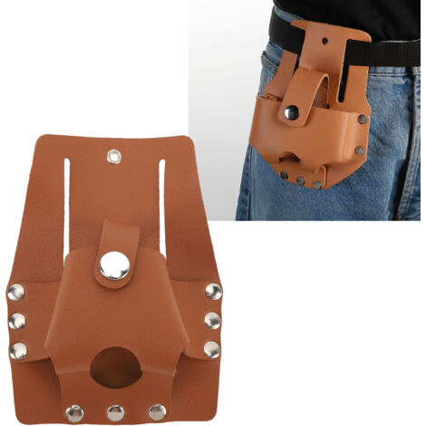 Porte-Ruban de Mesure PU - Capacité Large Fermeture Bouton Porte-Pouch pour Ceinture avec Étui Organiseur d'Outils (1/5)