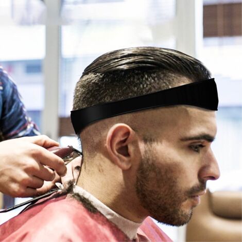[Guide de Coupe] Template de Couture Silicone Curved pour Coupe de Cheveux DIY, Band de Coupe Arc Design avec Guide Professionnel pour Taille de Collar et Barbe, Noir (1/5)