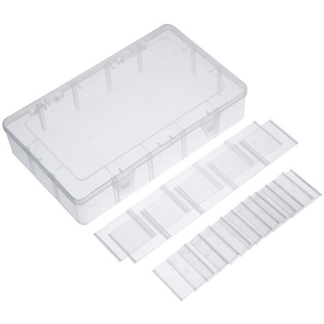 Boîte de rangement multifonction pour pilules, bijoux et clous【Boîte démontable étanche PP】 Compacte et portable (27.5x16.3x5.5cm) - 1 pièce (1/5)